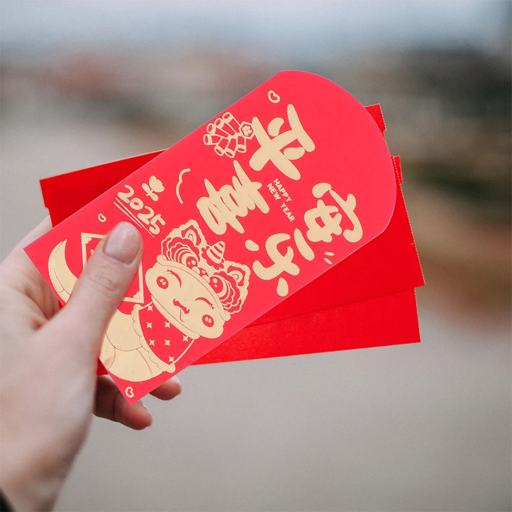 

24pcs Chinese Red Envelopes Lucky Money Bags 2025 Spring Festival Wedding Party Supplies Fortune Gift Red Packets For Lunar New