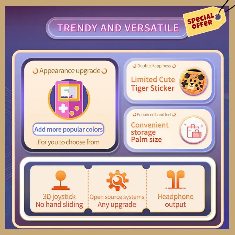 RGB20S Retro Video Game Console 3.5Inch Screen Open Source System Handheld Video Players Children's Gifts-WMAN