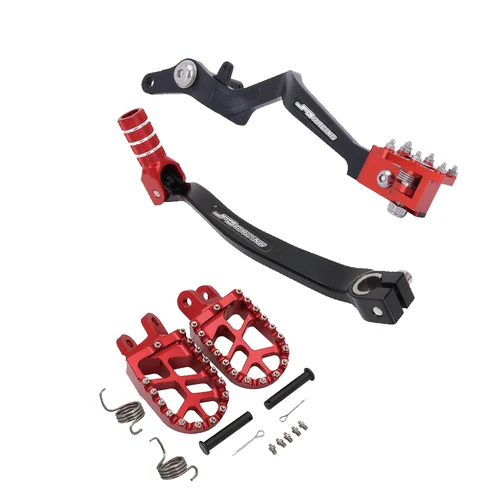 Imagen 2 del producto Para HONDA XR250 XR 250 2000-2004 motocicleta CNC apoyapiés de aluminio reposapiés palanca de cambio de freno de engranaje Pedal de cambio