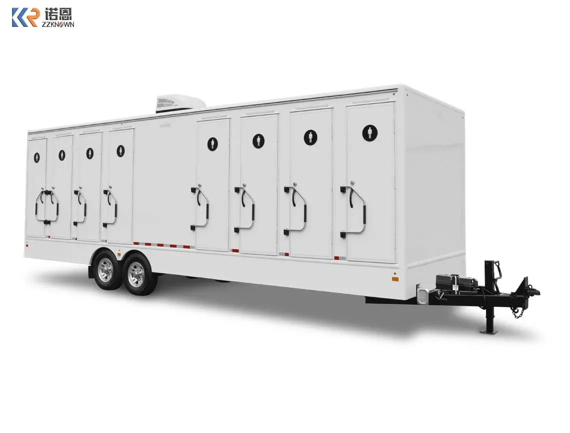 Best Portable Toilet 8 Station Toilet Trailer Containers Restroom Cleaning Portable And Shower Room