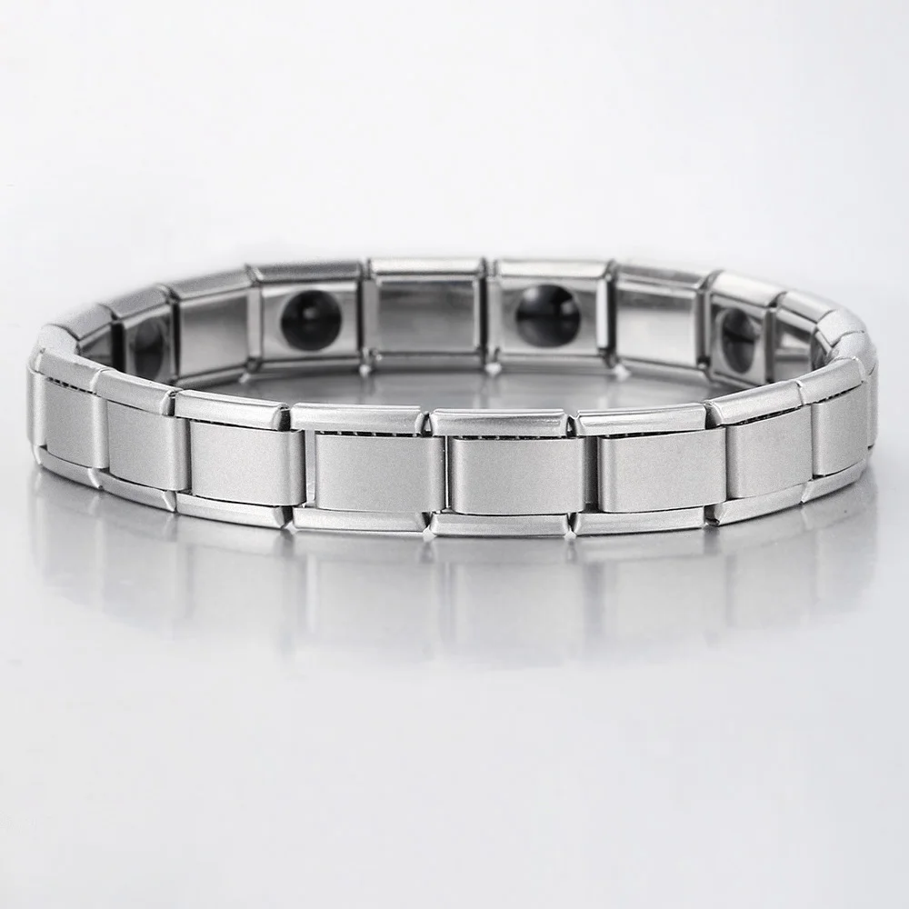 URING Fashion Trend Women Man Italian Charm Smiling Face Sun Heart Tai Chi Stainless Steel Elastic Bracelet Link Bangle Jewelry