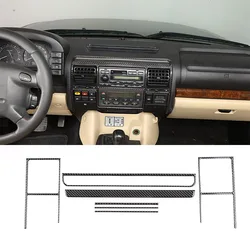 Soft Carbon Fiber Car Control AC Switch Air Outlet Frame Trim Sticker For Land Rover Discovery 2 1998-2003 Accessories