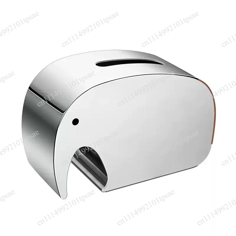 Stainless steel Jixiang tissue box atmospheric gift creative pumping carton living room ins wind model room