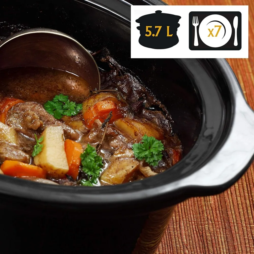 Slow Cooker, Crock-Pot Cook and Carry 6 Quart Manual Portable Slow Cooker and Food Warmer, Stainless (SCCPVL600-S)