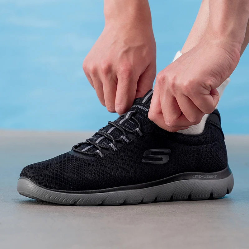 Skechers Men's Shoes Original Lightweight Fashionable Wear-Resistant Non-Slip New Fitness Training Outdoor Sports Casual Shoes 118308-Bbk-5