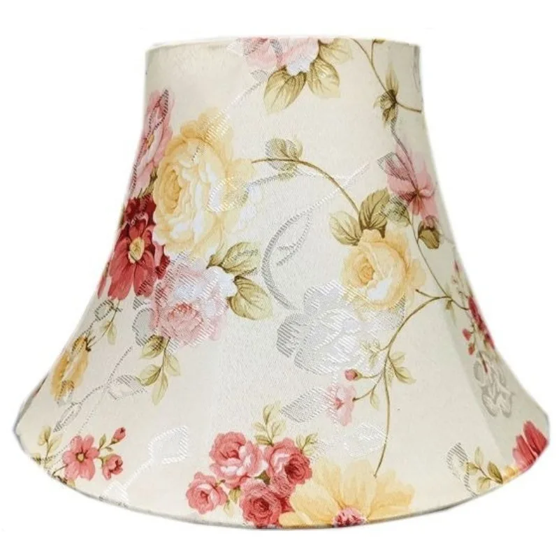 Fabric Lampshade for Bedside Floor Lamp Table Lamp European Court Vintage Cover Lamp Accessories Home Bedroom Living Room Decor