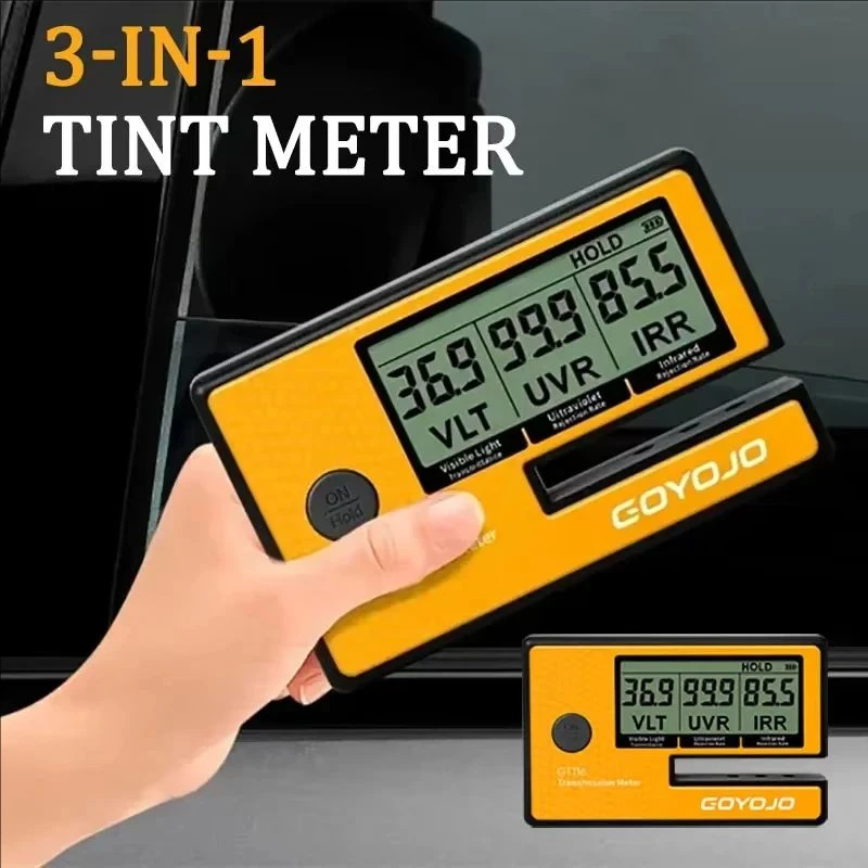 3-in-1 Window Tint Meter Solar Film Tester Transmission Meter VLT IR UV Rejection Measurement Car Tint Window Film Tester