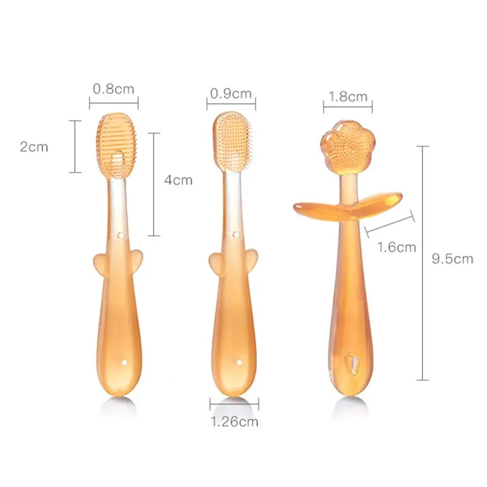 Infant Silicone Toothbrush Cleaning Massage Toothbrush  Tongue Coating Cleaning Teether Gum Toy Baby Oral Cavity Care