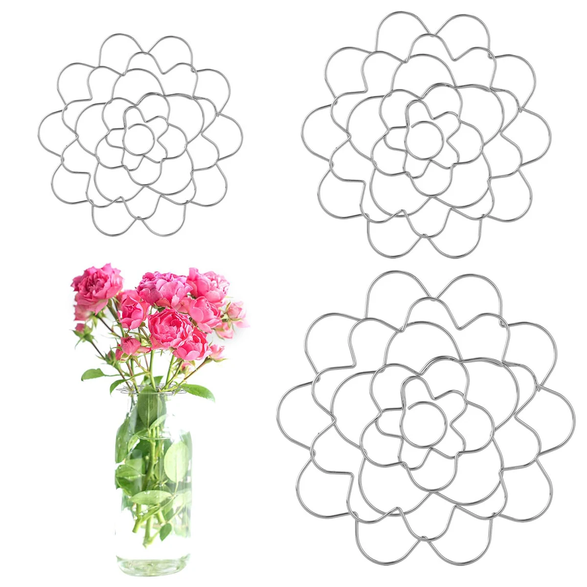 Modern Simple Iron Stainless Steel Flower Arrangement Aidmulti-colour Wire Crafts Flower Arrangement Aid