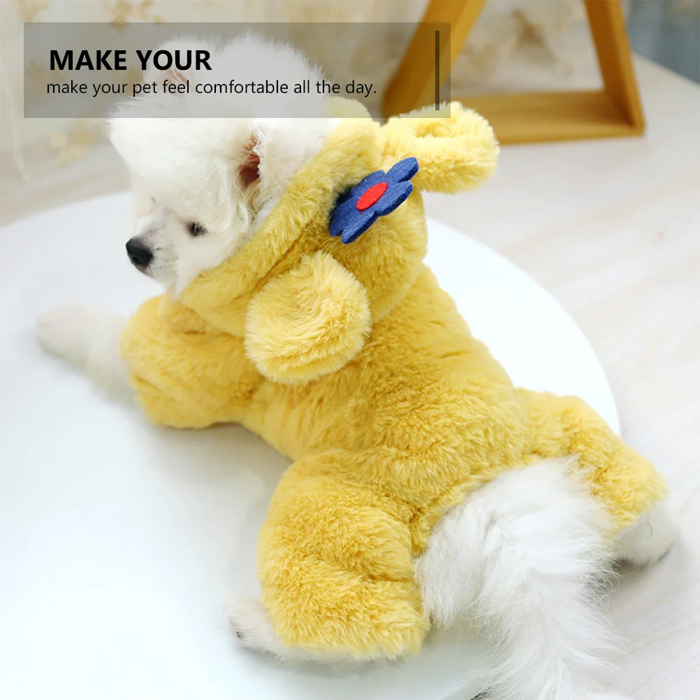 

Pet Cat Small Dog Puppy Cartoon Winter Thick Soft Warm Costume Clothes Halloween Christmas Pet Costume Outfits