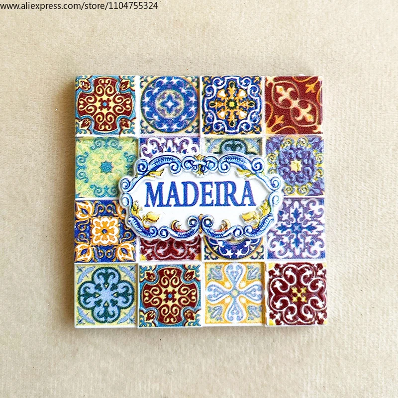 Madeira Islands Tourism Souvenir crafts Creative tile three-dimensional decoration 3d painted refrigerator sticker gift
