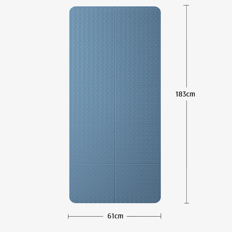 TPE للطي اليوغا حصيرة لاستراحة الغداء الطلاب قيلولة حصيرة مريحة ومريحة التخزين صديقة للبيئة المضادة للانزلاق حصيرة