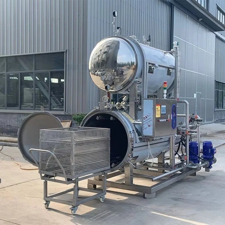 Commercial Food Sterilization Processing Equipment for Tin Can Pouch Products Automatic Steam Retort Autoclave Sterilizer