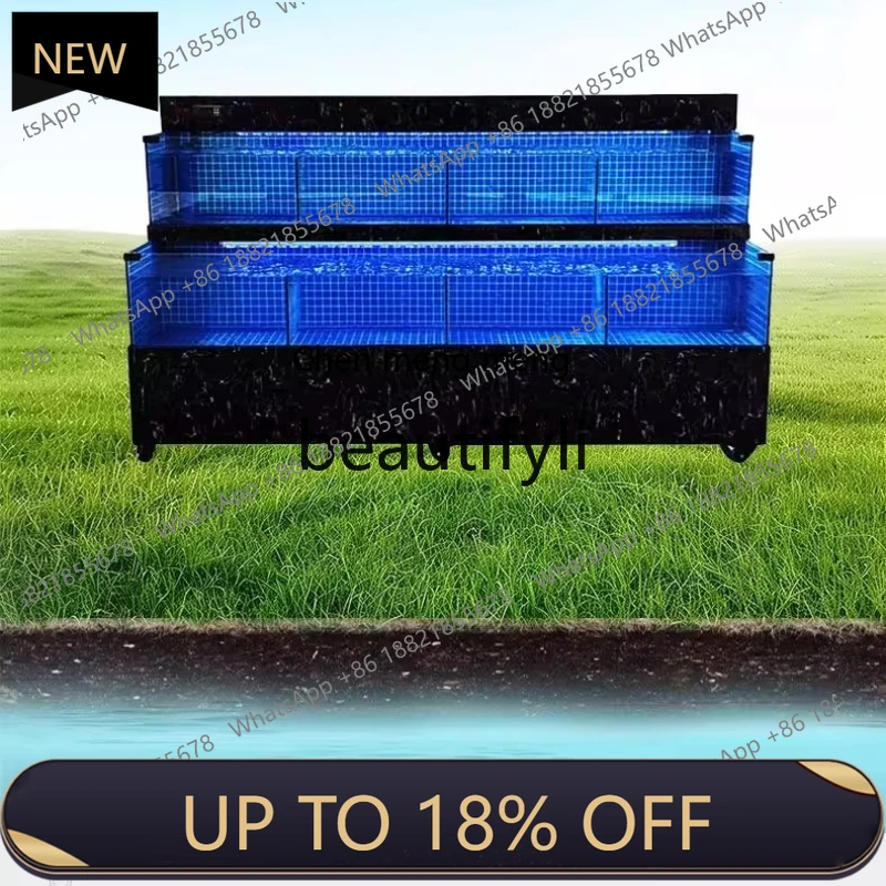 

Z189 2-layer Seafood Pool Mobile Constant Temperature Refrigeration Commercial Supermarket Seafood Tank Aquatic Product Special