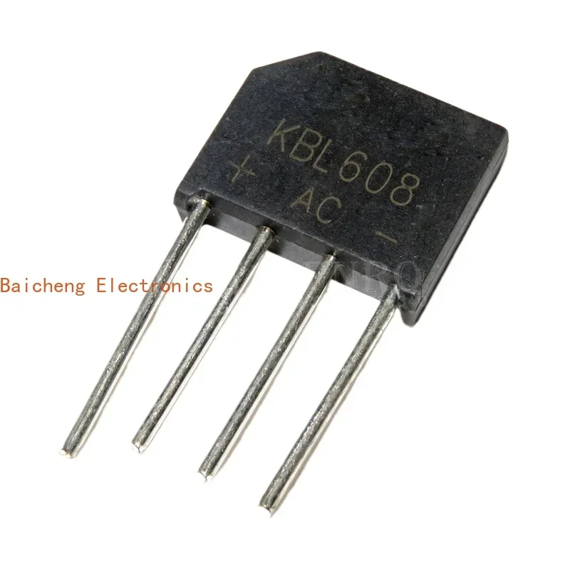 

10PCS KBL608 KBL 608 bridge pile 6A 800V flat bridge rectifier IC
