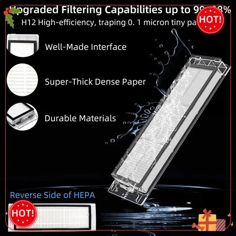 ABLE-Для пылесосов Xiaomi Mi Parts 1/1S SDJQR01RR SDJQR02RR Roborock E2 E3 E4 E5 S4 S4 Max S5 Основные фильтры с боковой щеткой