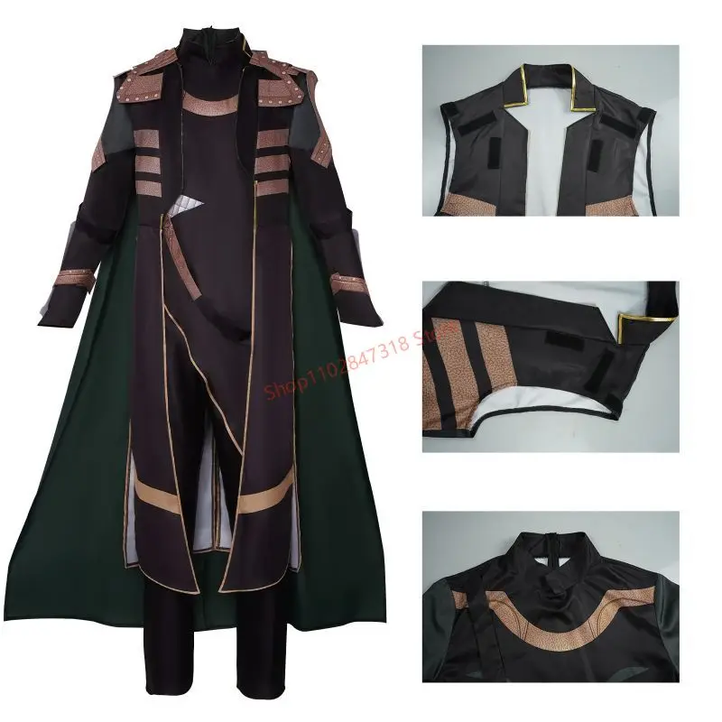 Halloween Loki Cosplay Costume Aesir The God of Deception Stage Costumes The Dark World Comic-con Carnival Cosplayers Dress Up