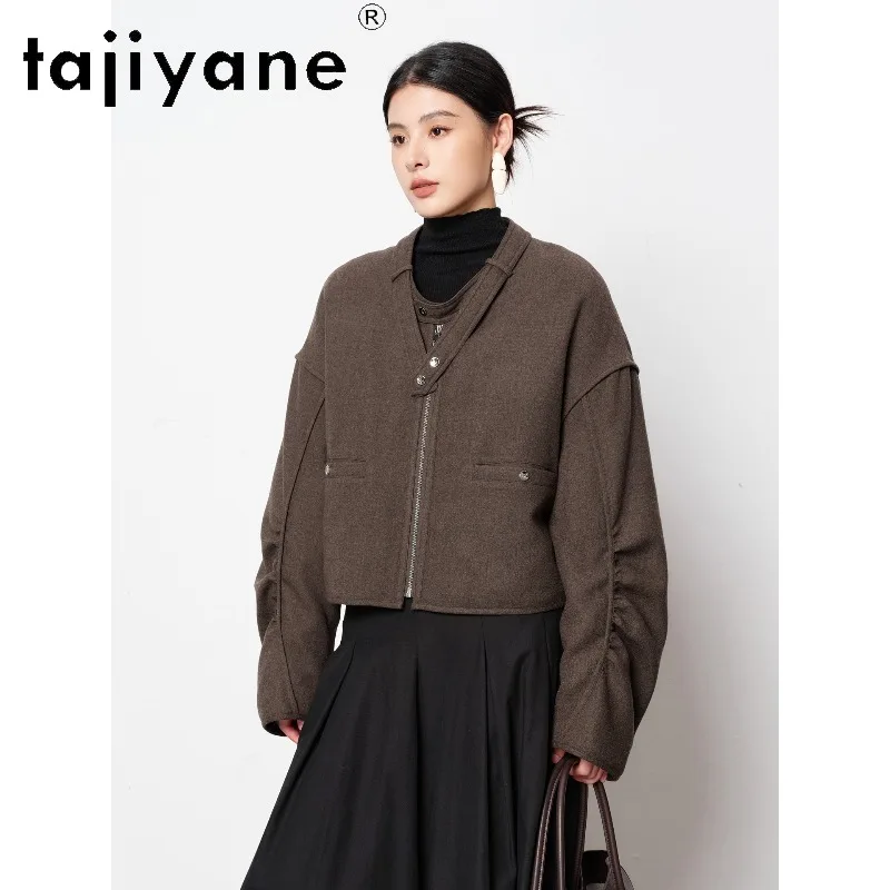 TAJIYANE 100% Wool Goose Down Jacket Short Coats for Woman Warm Puffer Jacket Thick Women Winter Coat Loose Куртка Женская 2026