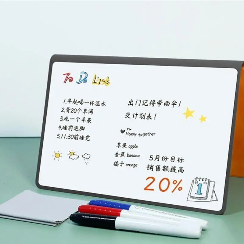 Notebook papan tulis magnet kecil dengan papan tulis portabel penanda yang dapat dihapus