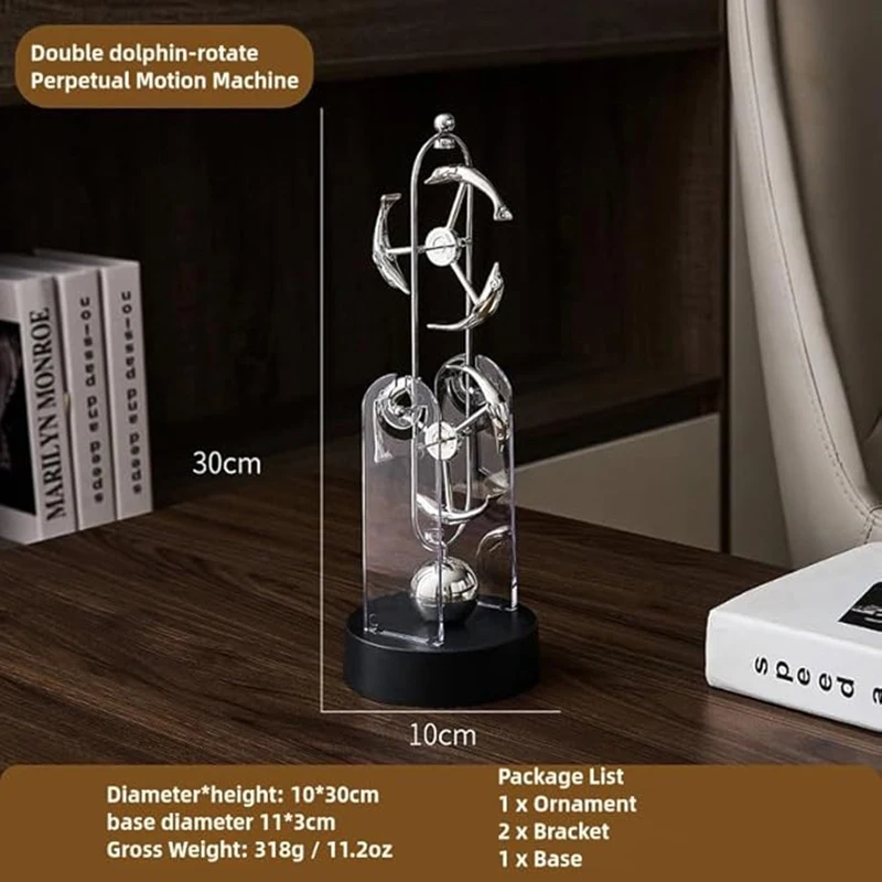 Perpetual Motion Instrument for Home Decoration Desktop Perpetual Model Office Adornment Rotating Globe Design for Students