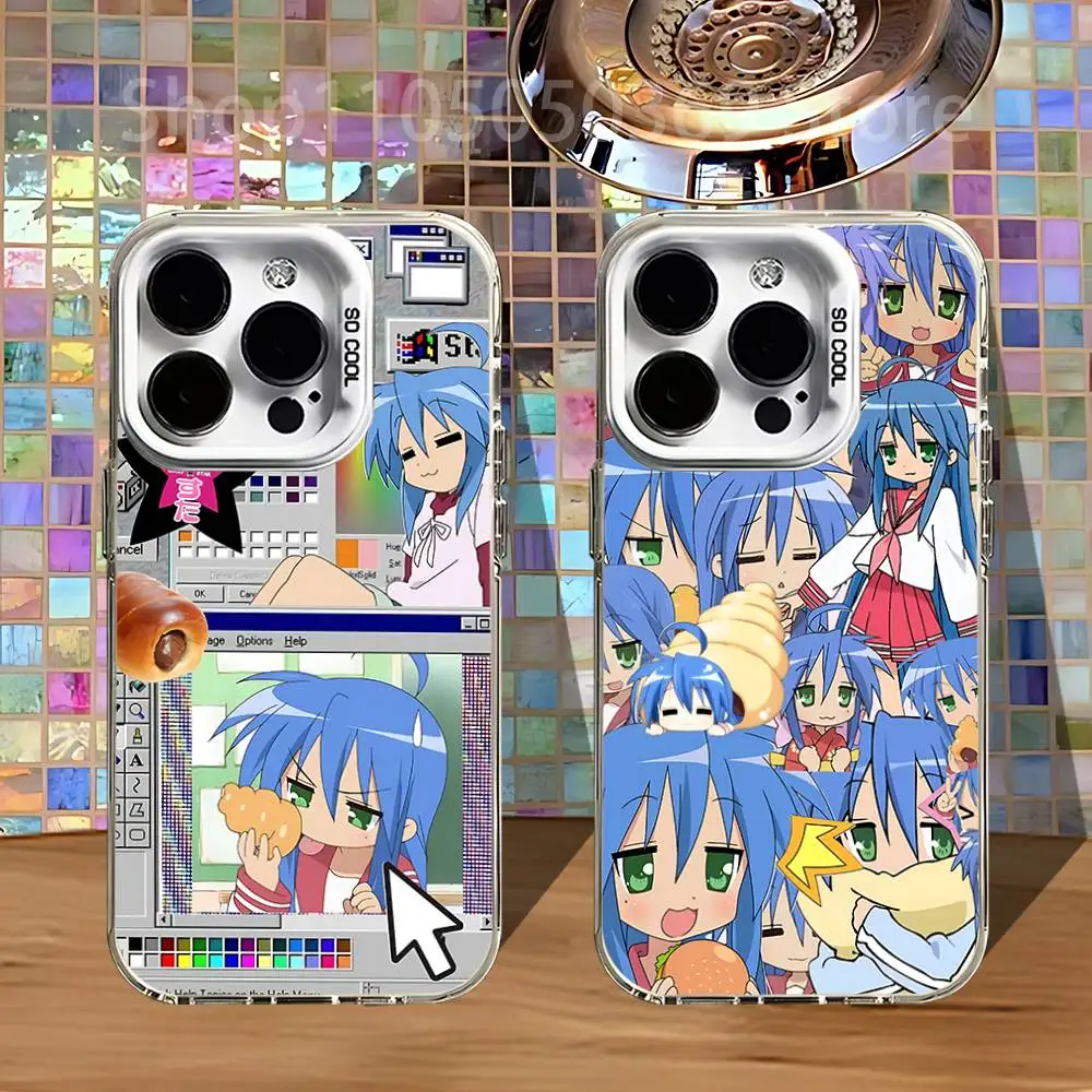 

Konata Izumi L-Lucky S-Star Phone Case For iPhone 16,15,14,13,12,11,Pro,XS,Max,Plus,Mini,SE4,E White Matte Shockproof Cover