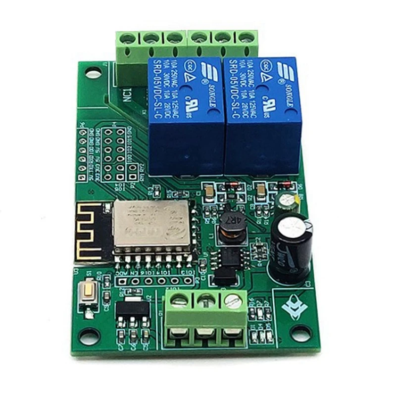 

5X Esp8266 Esp-12F Wifi Relay Module 2Channel 5V/8-80V Network Relay Switch For Arduino Ide Smart Home App Remot Control