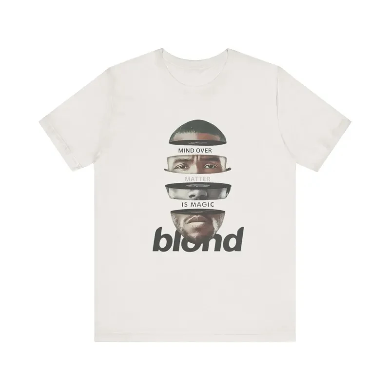 مغني الراب فرانك ريترو الجرافيك تي شيرت الرجال الهيب هوب المحيط ألبوم الملابس تي شيرت Y2k للجنسين شقراء موضة القطن تي شيرت #2