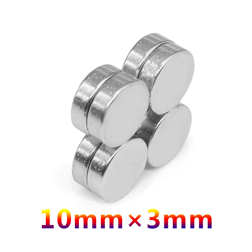 10-300 Uds. Imanes redondos de 10x3mm 10x3mm magnéticos fuertes y potentes para nevera, bricolaje, construcción, científico, artesanía, educación