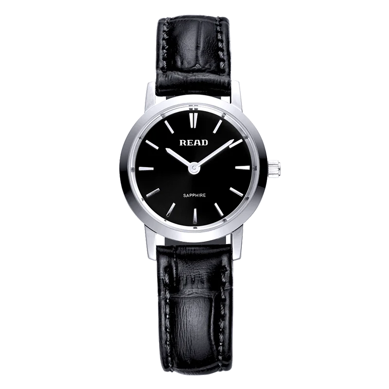 READ Ladies Analog Watch | Minimal Black Dial | Classic Black Leather Band | 30M Water Resistant Daily Dress Women Watch
