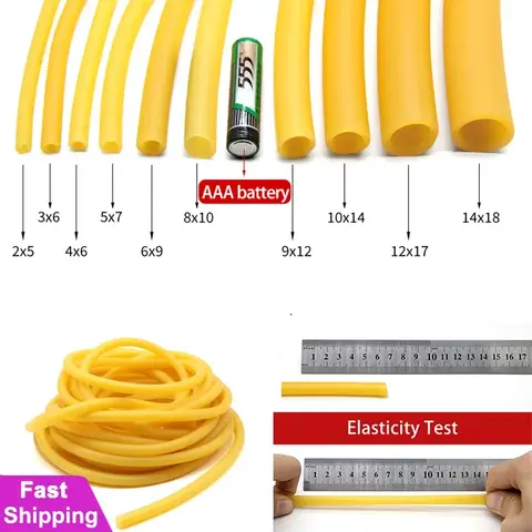 1~10m Nature Latex Rubber Hoses ID 1.6~18mm Surgical Medical Speargun Band Slingshot Catapult Tube Rubber Hose Tension Belt