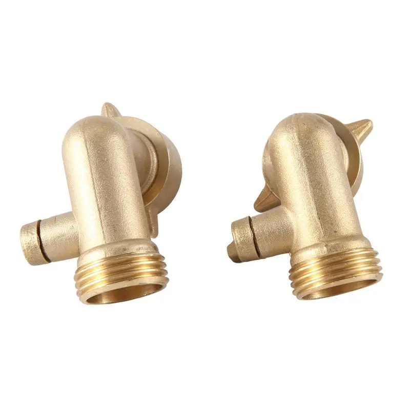 AA73 2Pcs Garden Hose Connector Faucet Connector With Shut Off Valve With 2 O-Rings Solid Brass