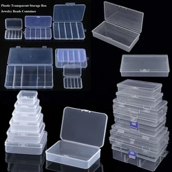 Square Plastic Transparent Storage Box Jewelry Beads Container Power Tools Accessories Box Small Items Sundries Organizer Case