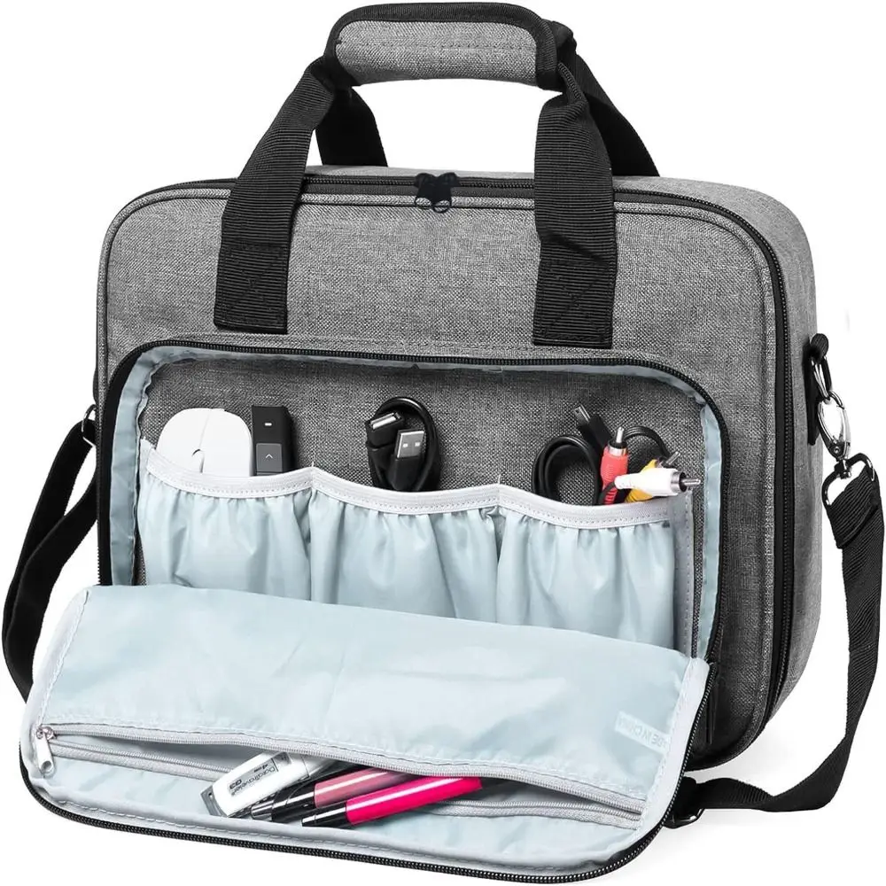 

Портативная сумка для хранения проектора в деловом стиле, износостойкая сумка для переноски проектора с ручкой, универсальный защитный чехол для проектора