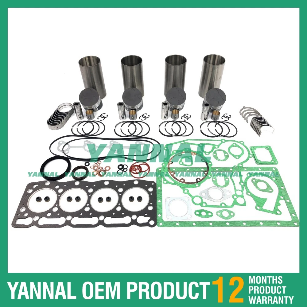 

Комплект гильз цилиндра V1205 с комплектом прокладок подшипника для деталей двигателя экскаватора Kubota