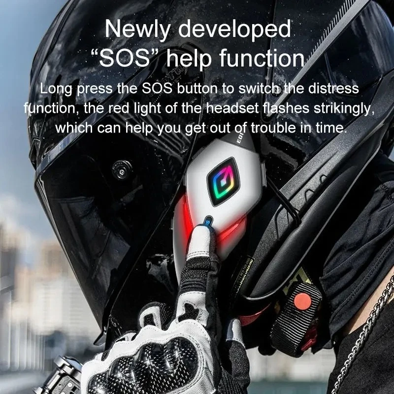 Picture 6: New Product Motorcycle Rider Helmet Headset On-ear Wireless Headphones RGB Fantasy Lighting Effect Bluetooth Function Noice