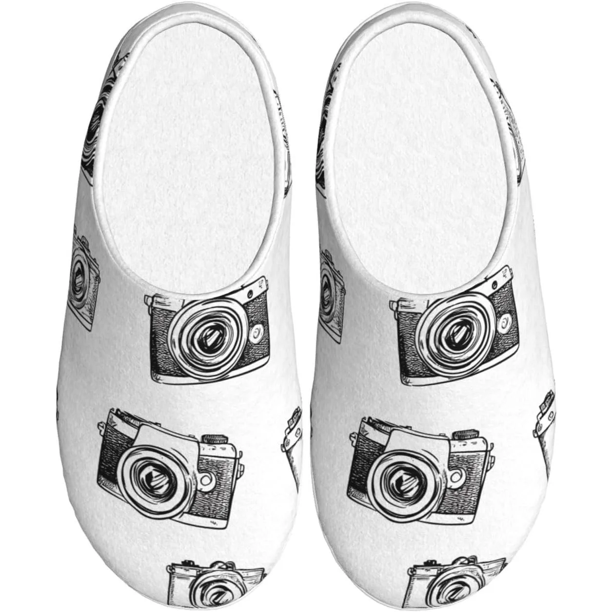 

Женские уютные тапочки в стиле ретро для фотокамер, домашние и уличные домашние тапочки из мягкого хлопка с противоскользящей подошвой