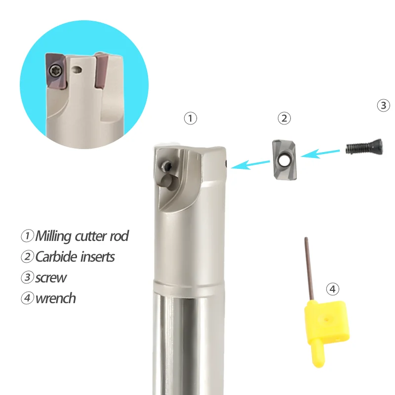 BAP300R CNC Tool Holder Roughing Right Angle Milling Cutter Bar for Carbide inserts APMT1135 Machining handle Tool