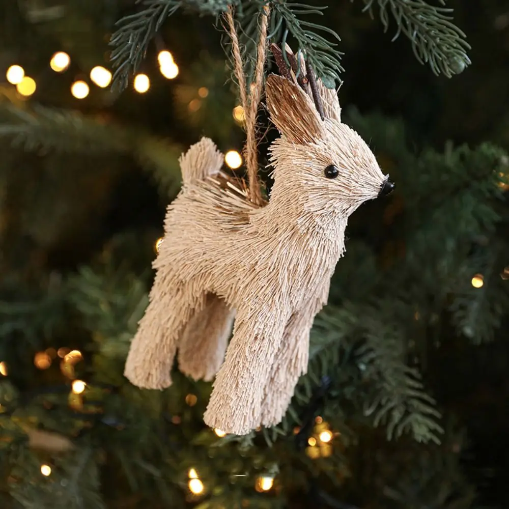 Décorations d'arbre de noël à faire soi-même, petite mousse, ornements suspendus, Animal léger, pendentif d'écureuil simulé, fête à la maison