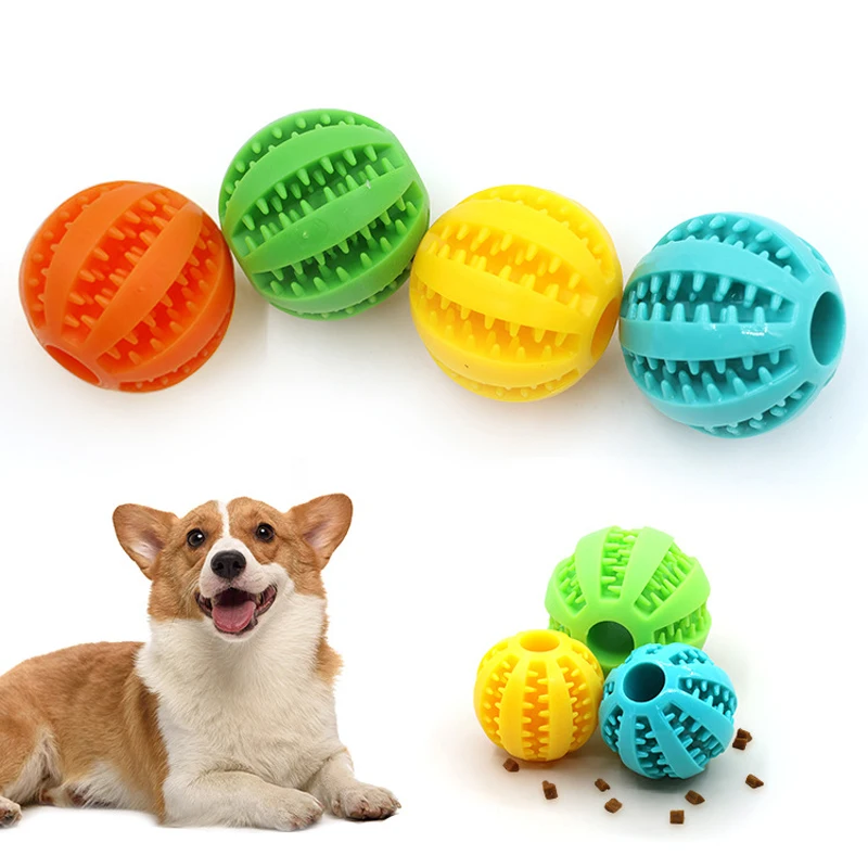

The Dog Bite Ball Pet Dog Toy Interactive Rubber Ball Is Suitable for Both Small and Large Dogs to Safely Chew and Clean Teeth