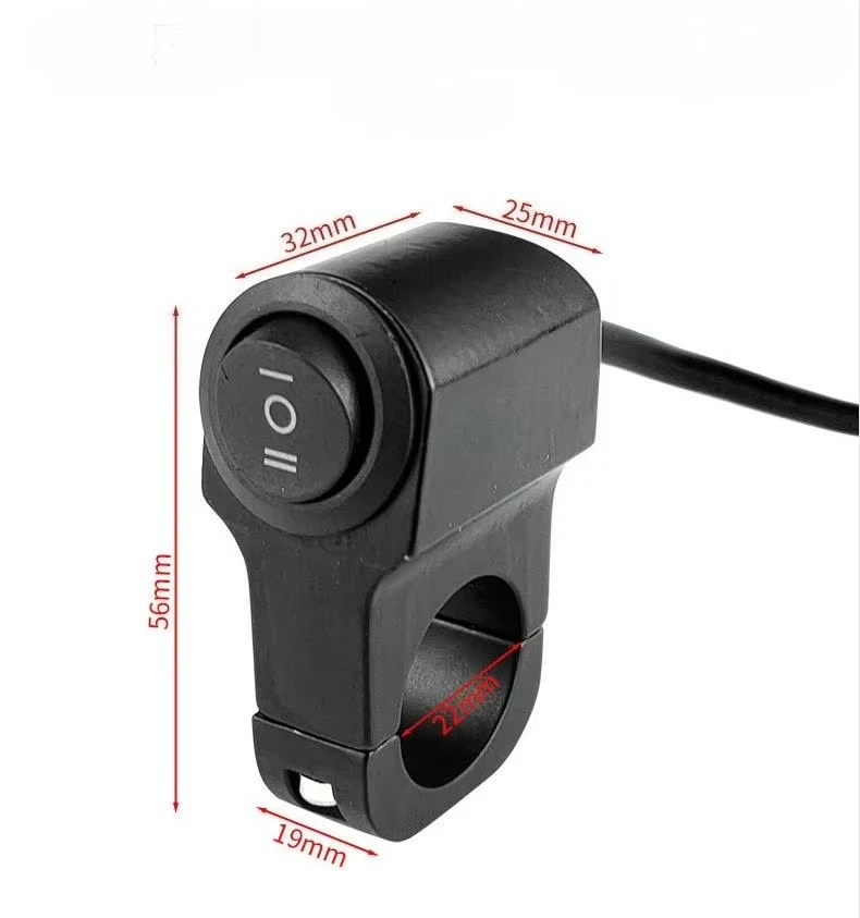22mm 7/8in Motorcycle Handlebar Headlight ON/OFF Switch Light Button  Fog Spotlight Switch