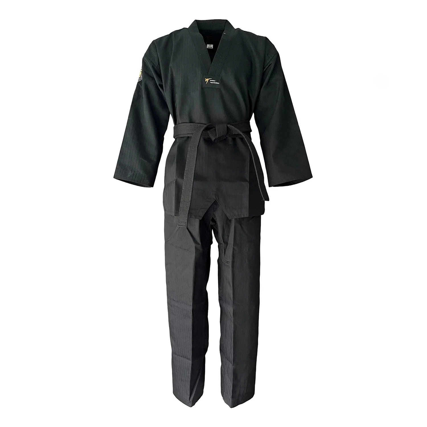 Taekwondo Uniform Dobok Uniform for Kids & Adults Cotton and Polyester Student V-Neck Taekwondo Martial Arts Uniform with Belt