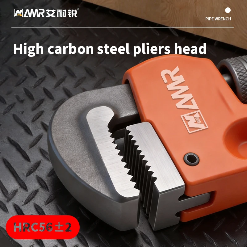 Heavy Duty American Pattern Pipe Wrench High Carbon Steel Adjustable Plumbing Wrench Professional Pipe Tool for Home Use 4 Sizes