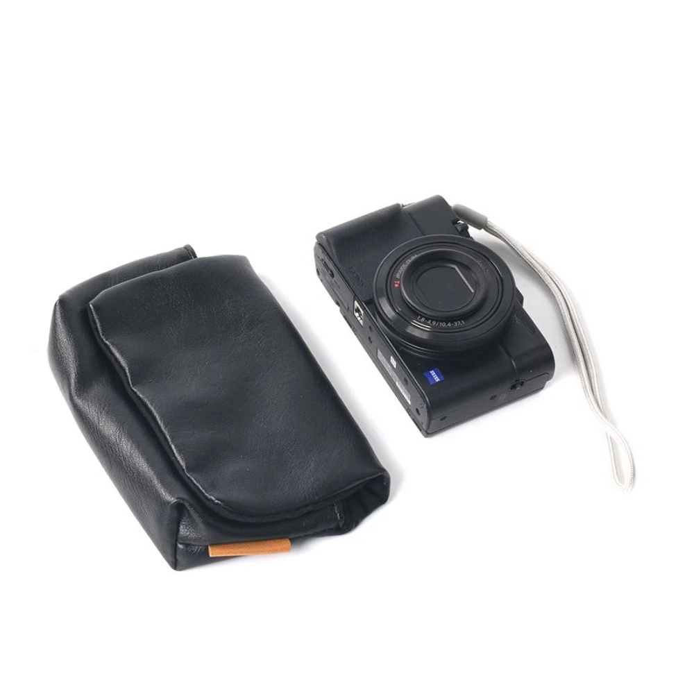 

For Canon G9X Ricoh GR For Sony Black Card RX100 Series Digital Handbag PU Leather Camera Soft Case Cover Bag