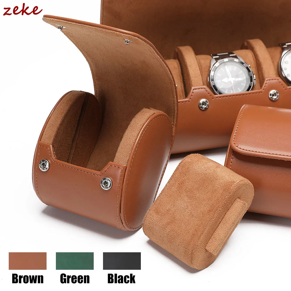 Watch Roll Travel Case 1/2/3 Watch Storage and Organizer-Secure Storage with Innovative Removable Pillow & Solid Watch Organizer
