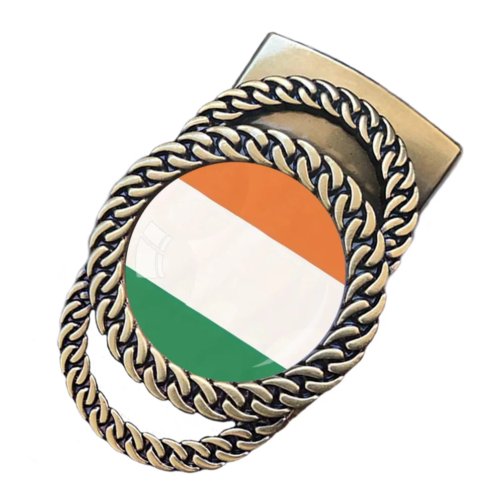 Irish flag pattern automatic ratchet belt buckle fashion personalized waist accessory best gift for patriots