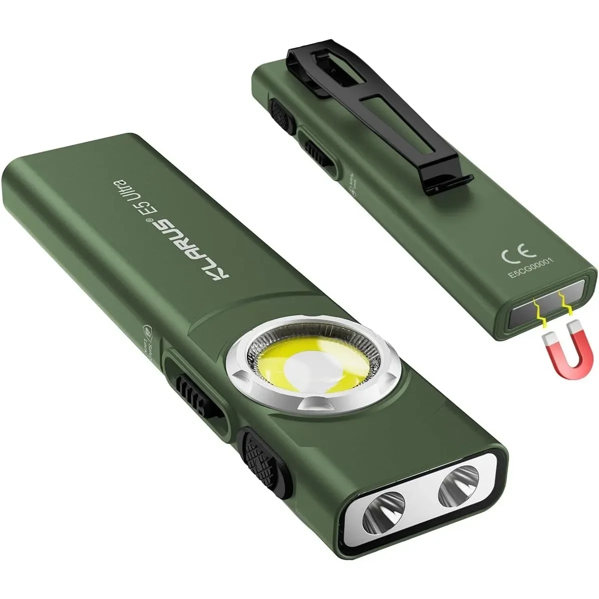 klarus-e5-超薄型edc懐中電灯-800ルーメン-トリプル光源-type-c充電式-内蔵1400mahバッテリー-ハイキング用