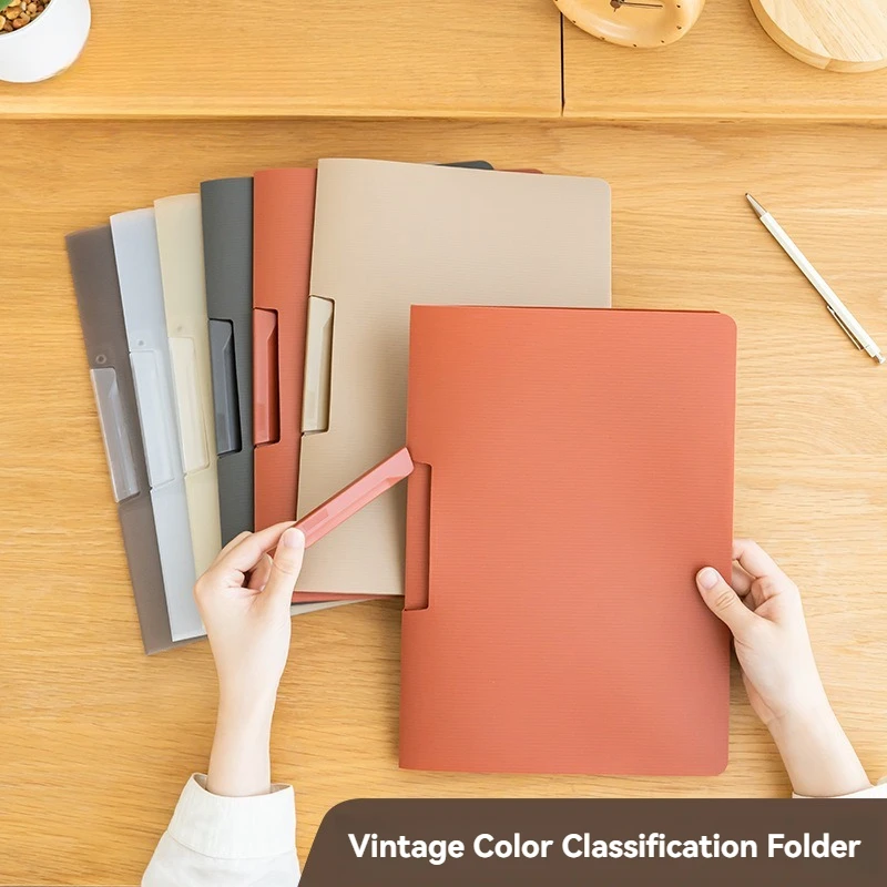 A4 Folder Student Test Paper Storage Bag Office Supplies Bill Information Contract Clip Sorting Artifact