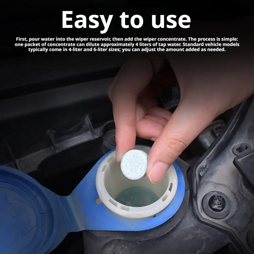 100pcs Car Windshield Washer Tablets Effervescent Glass Cleaner Solid Wiper Concentrated Window Screen Cleaning Tablets - view 4