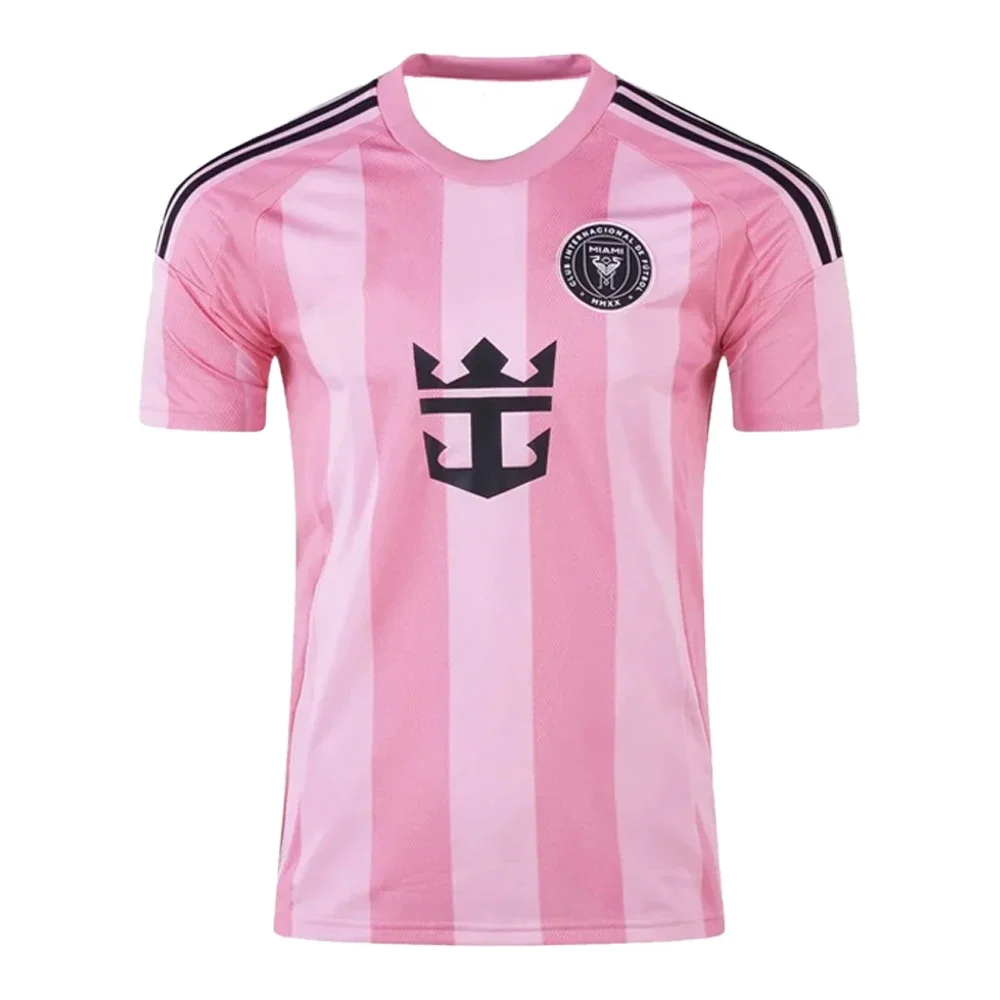 2025 ميامي الدولية المنزل جيرسي ثلاثية الأبعاد تي شيرت مطبوع الكبار عادية التجفيف السريع تي شيرت رياضي بسيط عادية الوردي #2