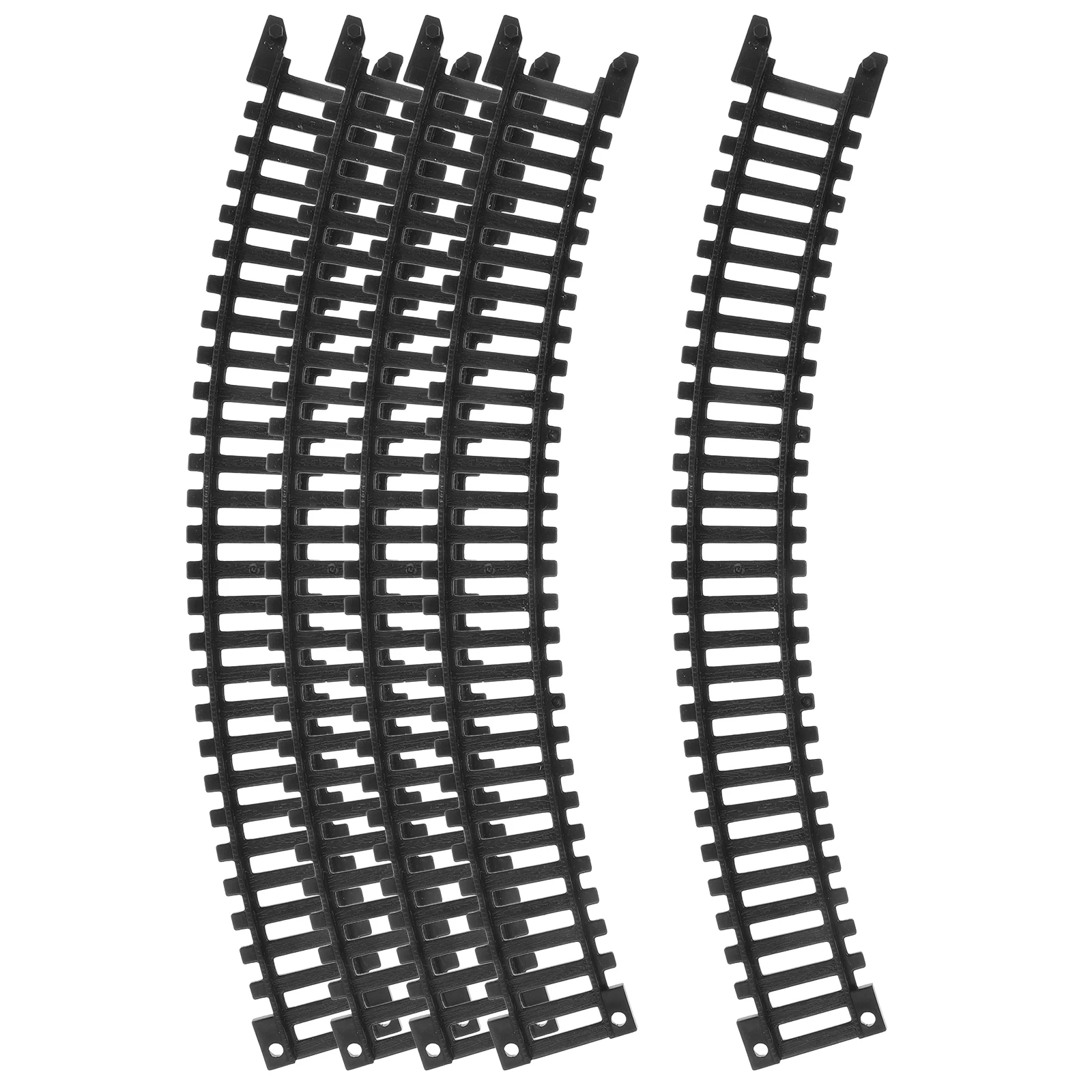 5 Pcs Tracks Electric Train Accessories Baby Toy Component Expansion Black Plastic Railway